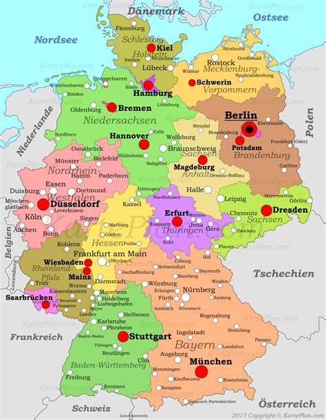 deutschlandkarte mit städten kaufen